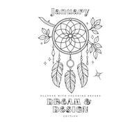 The Monthly Momentum Planner - January Edition: Undated monthly & weekly planning, daily prompts, habit tracker, and seasonal coloring breaks (7×10) - Dream & Design Edition (Woodland & River Journey)