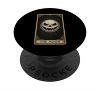 The Moon Carte de Tarot Mystique Jack o Lantern Moon PopSockets PopGrip Adhésif