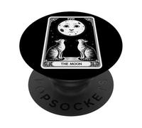 The Moon Carte de tarot XVIII Chat Meme Major Arcana drôle PopSockets PopGrip Adhésif