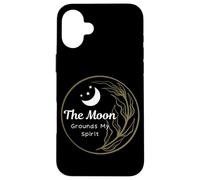 The Moon Grounds My Spirit Citation Lunar Phases Lune céleste Coque pour iPhone 16 Plus