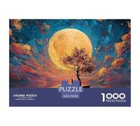 The Moon is Big and Round 1000 Pièces Carton Extra-épais Coffret De Puzzles Colorful Foliage Anti-Stress Jouet d'anniversaire Puzzles pour La Décoration Intérieure 70x50cm/1000pcs
