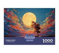 The Moon is Big and Round 1000 Pièces Carton Extra-épais Puzzle À Faire Soi-même Colorful Foliage Extrêmement Difficile Jouet d'anniversaire Puzzles pour Adultes Et Enfants 70x50cm/1000pcs