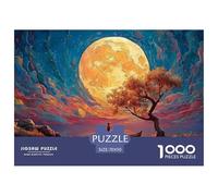 The Moon is Big and Round 1000 Pièces Puzzle en Papier Écologique Puzzle Colorful Foliage Extrêmement Difficile Jeu Créatif Puzzles pour La Décoration Intérieure 70x50cm/1000pcs