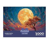 The Moon is Big and Round 1000 Pièces Puzzle en Papier Écologique Puzzle Colorful Foliage Extrêmement Difficile Jeu Créatif Puzzles pour La Décoration Intérieure 52x38cm/1000pcs