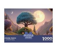 The Moon is Shining Brightly 1000 Pièces Carton Premium Coffret De Puzzles Whimsical Alpine Cottage Stimulant Et Éducatif Défi Unique Puzzles As Birthday Gifts 38x26cm/1000pcs