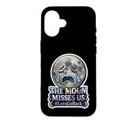 The Moon Misses Us #LetsGoBack Crying Trad Moon Coque pour iPhone 16