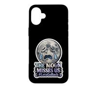 The Moon Misses Us #LetsGoBack Crying Trad Moon Coque pour iPhone 16 Plus