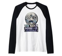 The Moon Misses Us #LetsGoBack Crying Trad Moon Manche Raglan