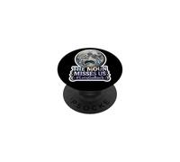 The Moon Misses Us #LetsGoBack Crying Trad Moon PopSockets PopGrip Adhésif
