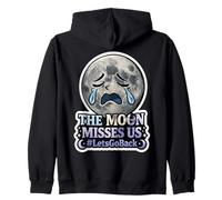 The Moon Misses Us #LetsGoBack Crying Trad Moon Sweat à Capuche