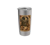 The Moon Tarot Card Scrapbook Design Gobelet isotherme en acier inoxydable double paroi