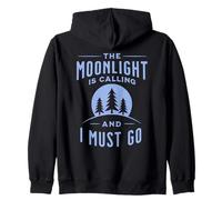 The Moonlight is Calling Full Moon Randonnée Camping Sweat à Capuche