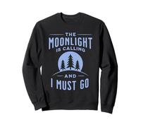 The Moonlight is Calling Full Moon Randonnée Camping Sweatshirt