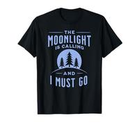 The Moonlight is Calling Full Moon Randonnée Camping T-Shirt