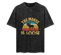 The Moose is Loose Moose Lover Mens T-Shirt Unisex Black Top Tee M