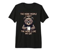 The More People I Meet The More I Like My Cat T-Shirt Haut de Gamme