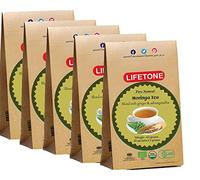 Thé Moringa bio avec Ashwagandha et gingembre | Thé énergétique ayurveda (100 sachets de thé)