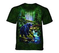 The Mountain Black Bear Forest T-Shirt, Vert, M Mixte