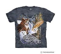 The Mountain - - Hommes trouverez 11 Owls T-Shirt, Gris, Large