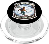 The Mountain is Where I Draw The Line Blague Amusante pour Snowboard PopSockets PopGrip pour MagSafe