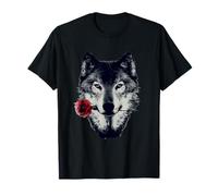 The Mountain Loup Lune avec fleurs à manches courtes pour homme T-Shirt