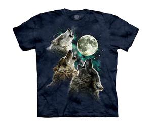 The Mountain Men's Three Wolf Moon Short Sleeve Tee T-Shirt, Bleu, 5XL Homme