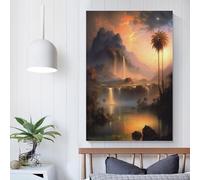 The_Mountain_Oasis Décoration murale pour chambre d'adolescent, salon, toilettes, 20 x 30 cm
