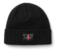 The Mountain Studio - Cashmere Mix Cross Logo Beanie - Bonnet - One Size - black onyx