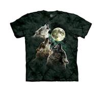 The Mountain T-Shirt à Manches Courtes Three Wolf Moon pour Homme, Noir 1, S, Vert foncé, M
