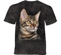 The Mountain T-Shirt Striped Cat Portrait Medium