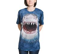 The Mountain Unisexe Adulte Mechant Requin T Shirt, Bleu, Medium