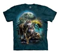 The Mountain Wolf Lookout T-Shirt, Vert, Taille 3XL Mixte Adulte