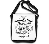 The Mountains Are Calling And I Must Go Sac à bandoulière Blanc