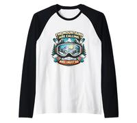 The Mountains are Calling and I Must Go Ski Skier Fun Manche Raglan