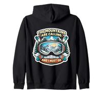 The Mountains are Calling and I Must Go Ski Skier Fun Sweat à Capuche
