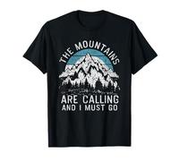 The Mountains are Calling Randonnée Camping Hommes Femmes Enfants T-Shirt