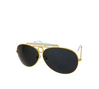 The Movie Shop Ltd Top Gun Lunettes de soleil style Iceman Kilmer, monture dorée/verres fumés, Monture dorée/verres fumés, Taille unique