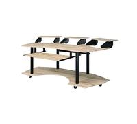 The Multi-funtion Hutch is Perfect for Displaying Monitors Speakers Documents and Books Computer Desk Natural Oak Study Writing Table Study Desk with Storage