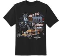 The Munsters Hot Rod Herman Tee Drag u la & Grandpa T Shirt Manches Courtes(XX-Large)