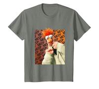 The Muppets Beaker T-Shirt, Enfant, Vert Kaki chiné, 3 Ans