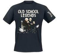 The Muppets Le Muppet Show Statler und Waldorf - Old School Legends Homme T-Shirt Manches Courtes Noir L