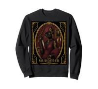 The Murderer Art Déco Black Cat Murder Mystery Sweatshirt