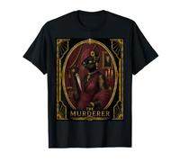 The Murderer Art Déco Black Cat Murder Mystery T-Shirt Graphique avec Valeur