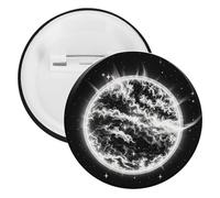 The Mysterious Burning of The Sun Badge rond en métal, broche légère pour sac à dos, épingles à boutons tendance pour chemises, vestes, châle, manteau, unisexe, 20PCS, Fer blanc, épingles rondes en