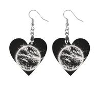 The Mysterious Burning of the Sun Boucles d'oreilles en bois pour femme, bijoux vintage élégants en bois, boucles d'oreilles légères pour mariage, fête, cadeau de bijoux quotidiens, Circular, Bois
