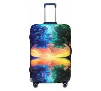 The Mysterious Tree of Life Housse de protection élastique pour valise de voyage Motif imprimé anti-rayures, Noir , M