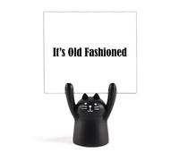 The Name of Old Fashid Porte-mémo Motif chat Noir