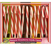 The Natural Candy Shop, Sucre d'orge aux fraises naturelles - Sucre d'orge de Noël - Toutes les couleurs et arômes naturels - Sucre d'orge sans gluten - 170 g - Sucre d'orge rouge et blanc