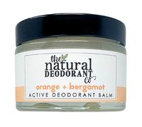 The Natural Deodorant Co, Baume Déodorant Actif Orange + Bergamote 55g, Sans Aluminium, Sans Plastique, Force Supplémentaire
