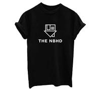 The NBHD Fashion Graphic T Shirt Neighbourhood Letter Print Shirt Short Sleeve Tee Black White Gray Tops Home